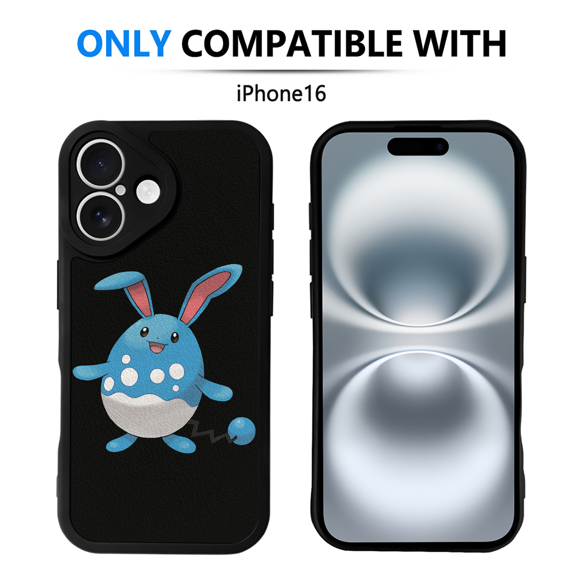 （画像用） ポケットモンスター Pokémon 【iPhone 16シリーズ対応】シリコンスマホケース（レザー調） 材質：シリコン